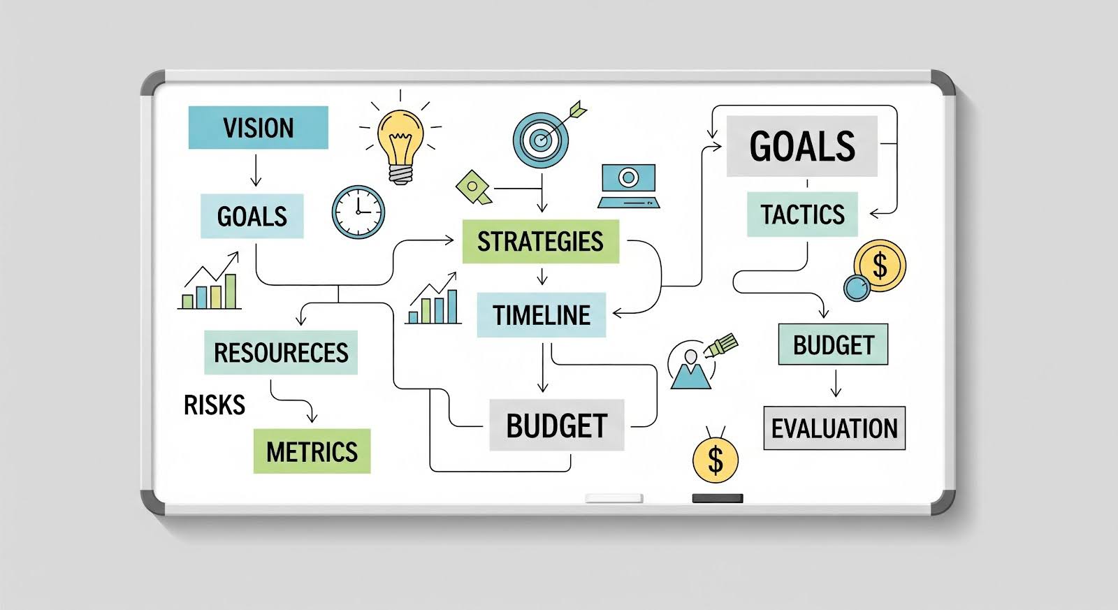 Whiteboard strategy room